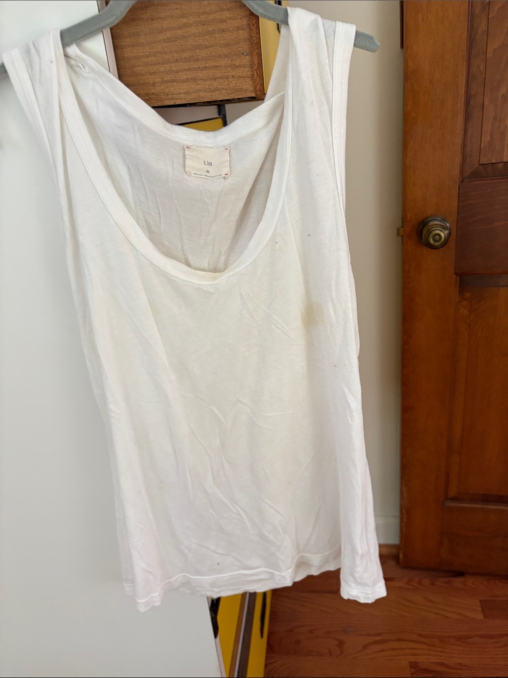 T.La White Scoop Neck Tank